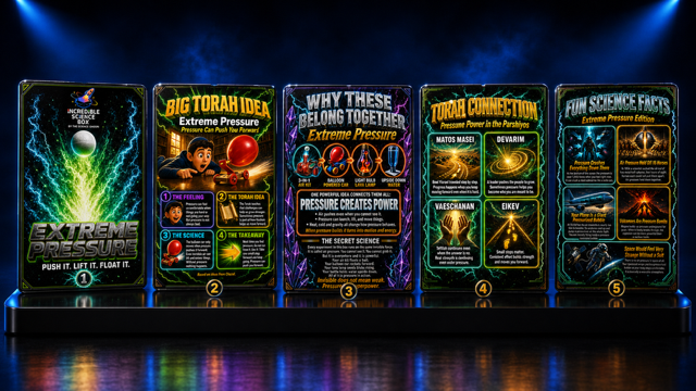 Five holographic foil collector cards for this box