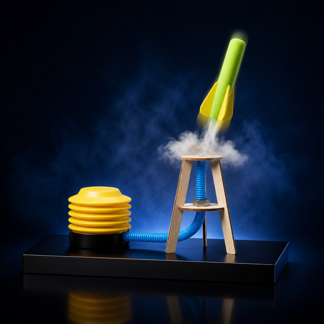 Stomp rocket launcher