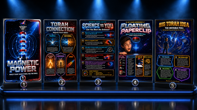 Five holographic foil collector cards for this box